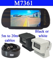 7 inch mirror monitor monitor and small CCD reversing camera